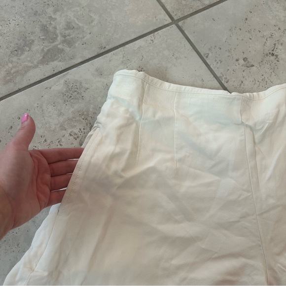 Club Monaco White Lined Bermuda Wide Leg Women’s Shorts XS - Picture 5 of 10